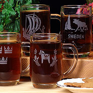 Scandinavian Design Etched Glassware
