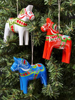 %Swedish-catname% Swedish Dala Horse Ornament