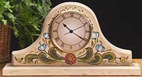 %Swedish-catname% Swedish Kurbits Mantle Clock