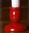 %Swedish-catname% Red Wooden Candleholder from Sweden