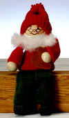 %Swedish-catname% Swedish Tomte with Heart Cookie