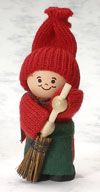 %Swedish-catname% Swedish Mini Tomte with Broom was $15.50