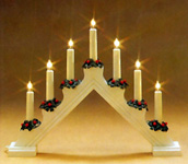 %Swedish-catname% White Electric Candlestick Lamp, 7 candles