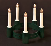 %Swedish-catname% St. Lucia Crown with safe-candles - green