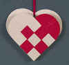 %Swedish-catname% Scandinavian Woven Heart Basket Wall Pocket
