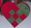 %Swedish-catname% Scandinavian Woven Heart Basket, red/green