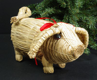%Swedish-catname% Straw Christmas Pig
