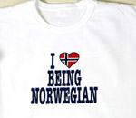 %Swedish-catname% I Love Being Norwegian - T-Shirt