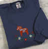 %Swedish-catname% Swedish Dala Horse Sweatshirt, Indigo Blue