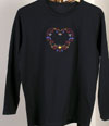 %Swedish-catname% Scandinavian Folk Art Heart T-shirt - black - long-sleeves