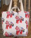 %Swedish-catname% Dala Horse Shopping Bag