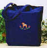 %Swedish-catname% DALA HORSE TOTE BAG navy blue