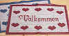 %Swedish-catname% Swedish V�lkommen Heart Rug