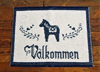 %Swedish-catname% Swedish Dala Horse Welcome Rug