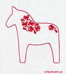 %Swedish-catname% Swedish Dish Cloth - Dala Red