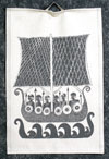 %Swedish-catname% Viking Ship Kitchen Towel