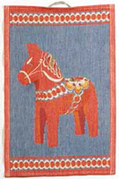 %Swedish-catname% Small Dala Horse Towel