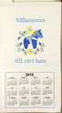 %Swedish-catname% 2010 Swedish Dala Horse Cloth Calendar - blue