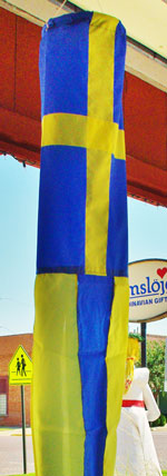 %Swedish-catname% Swedish Flag Windsock