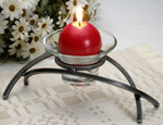 %Swedish-catname% Crisscross Danish Iron Candleholder
