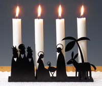 %Swedish-catname% Nativity Candleholder from Sweden