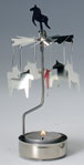 %Swedish-catname% Dala Horse Spinning Party Candle