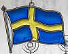%Swedish-catname% Suncatcher - Swedish Flag