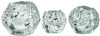 3 Kosta Boda "Snowball" Crystal Votives (Reg $75)