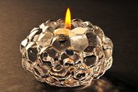 Jumbo Raspberry Votive Orrefors