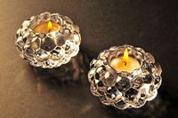Mini Raspberry Votives - Pair