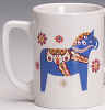 %Swedish-catname% Blue Dala Horse Mug