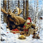 %Swedish-catname% Tomte and Moose Tile