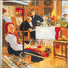 %Swedish-catname% Tile - Carl Larsson Jul left
