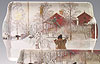 Carl Larson Tray "Brita & Her Sled"- personal size