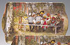 Carl Larson Tray "Breakfast Under the Birch"- personal size