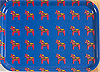 %Swedish-catname% Dala Horse Tray - blue