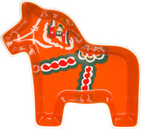 %Swedish-catname% Dala Horse Serving Bowl