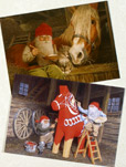 %Swedish-catname% Tomtes in the Barn Christmas Cards