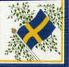 %Swedish-catname% Swedish Flag Coffee Napkins