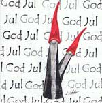 %Swedish-catname% God Jul Tomte Luncheon Napkins