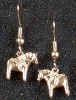%Swedish-catname% Silver Dala Horse Earrings