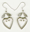 %Swedish-catname% Silver Love-Birds Earrings