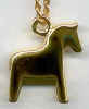 %Swedish-catname% Swedish Horse Pendant, gold-plated