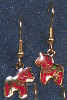 %Swedish-catname% Red Dala Horse Earrings