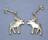 %Swedish-catname% Moose Pewter Earrings