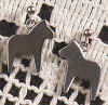 %Swedish-catname% Swedish Dala Horse Pewter Earrings