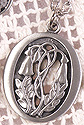 %Swedish-catname% Linnea Flower Pewter Pendant