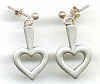 %Swedish-catname% Swedish Heart Pewter Earrings