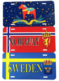%Swedish-catname% Scandinavian License Plate