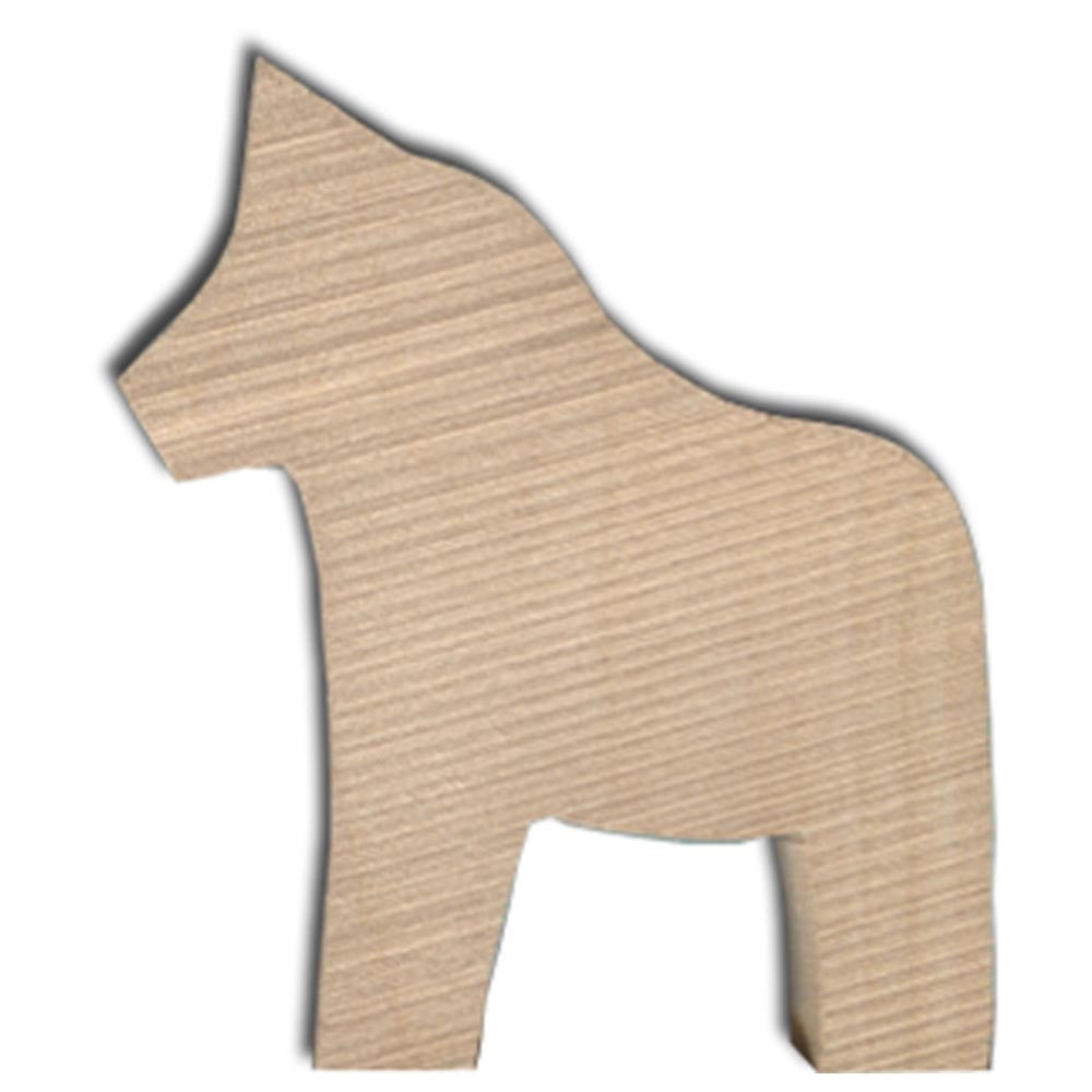 Little Flat Dala Horse - plain wood